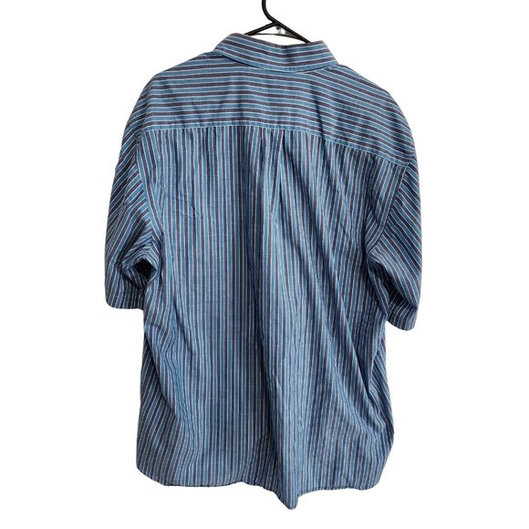 Daniel Cremieux Mens Blue Striped Button Up 100% Cotton Top XL - Picture 2 of 5